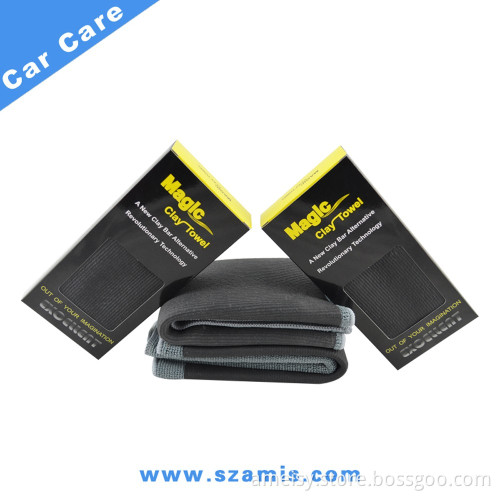 China Car detailing Custom Print Super Cleaning Magic Clay Bar Microfiber Towel Cleaning Cloth